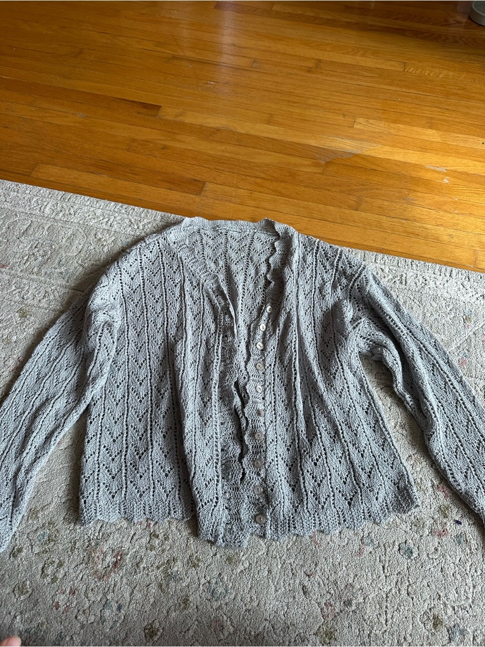 Women's Gray Knit Cardigan